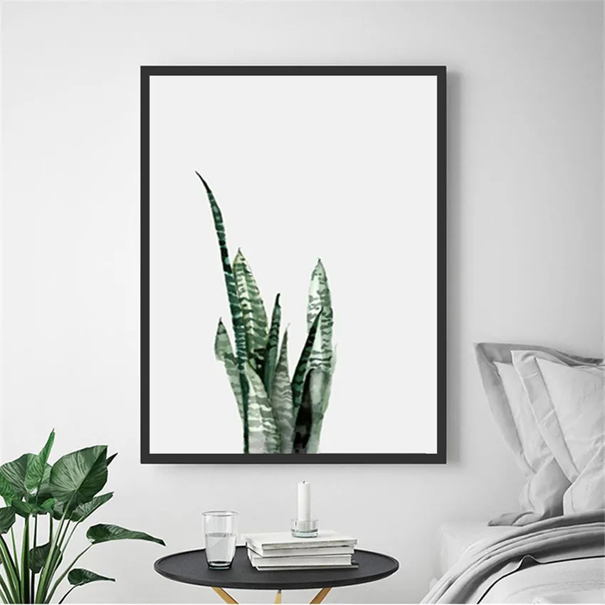 Watercolor Plant Leaf Canvas Posters and Prints Wall Art Paint Home Decor Pictures For Living Room Spring Decoration | Дом и сад