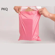 100 шт. розовый Курьер сумки большой размеры самоклеющиеся пластик поли сумка Малый Экспресс конверты-пакеты для почтовых отправлений мешок для хранения