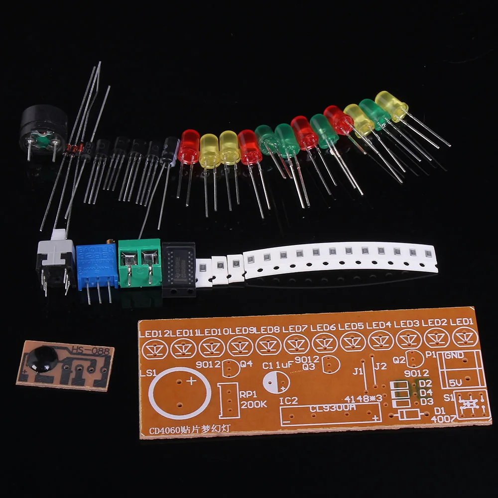 DIY Наборы CD4060 SMD музыка модный фонарь мечта красочные светодио дный лампа набор