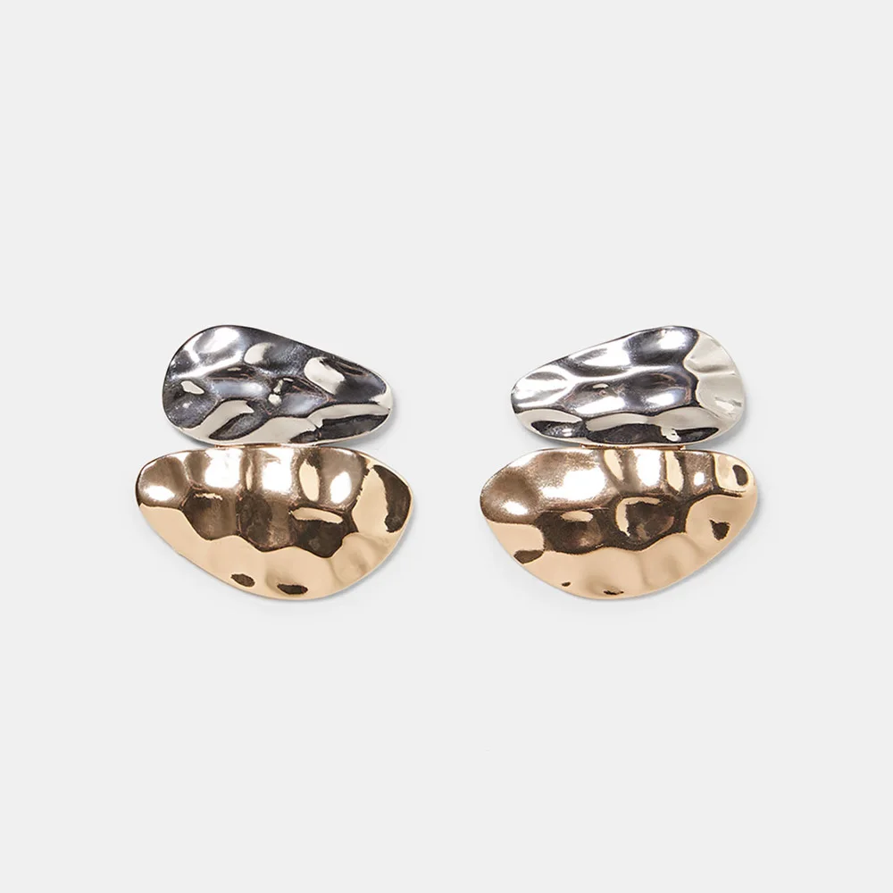 Vintage-Exaggerated-Statement-Metal-Gold-Silver-Stud-Earrings-for-Women-Za-Jewelry-Shell-Brincos-Boucle-D