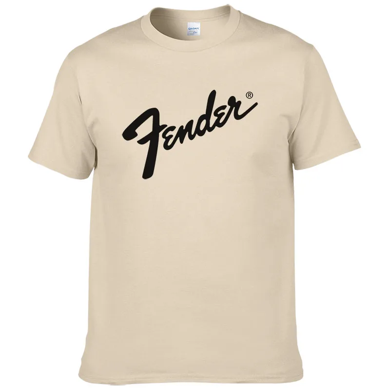 

New fashion summer 2017 Guitar brand fender t shirt 100% cotton tops Short Sleeve T-shirt High quality printed tees #219