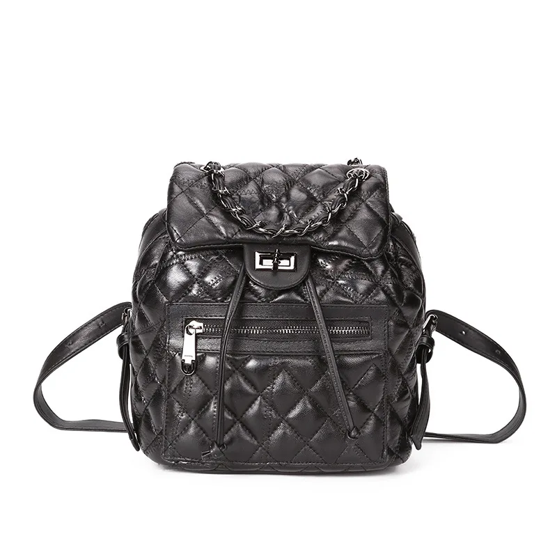 

Fashion New Brand Genuine Leather New Women Backpack Shoulder Bags Shoulder Small Backpack Female Schoolbag for Girls Casual Bag