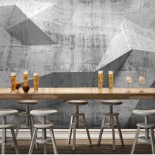 Пользовательские 3d papel де parede, бетонные стены фрески баре отеля KTV гостиная фон обои украшения дома