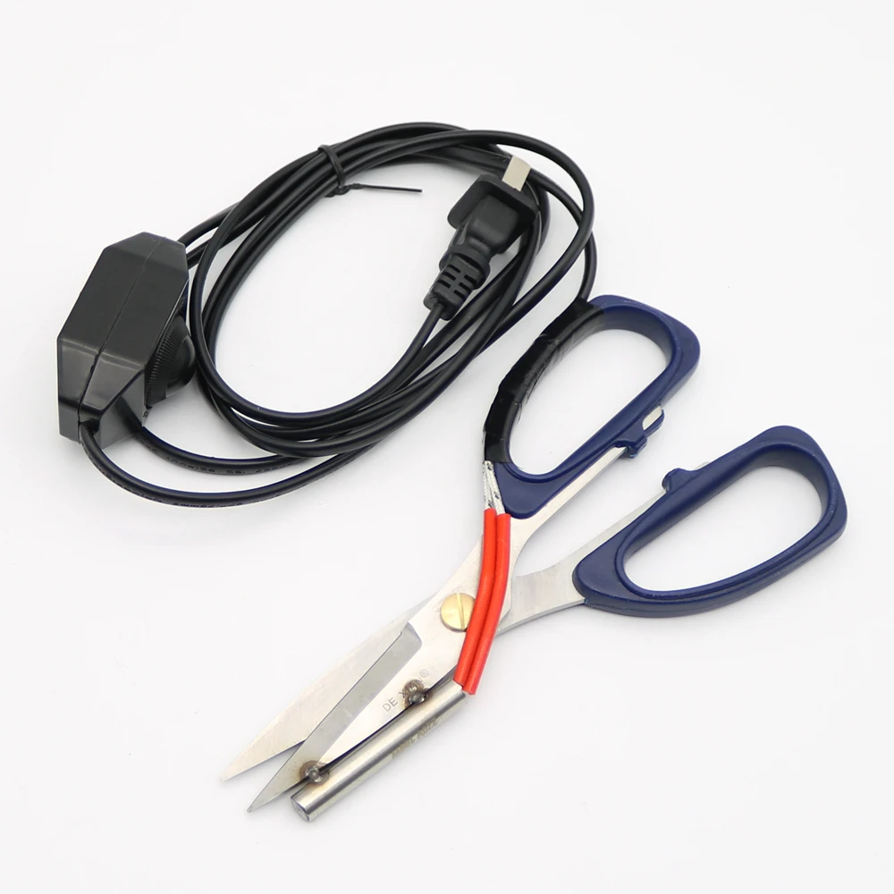 

1Pc Electric Heating Tailor Scissors with Switch Controller for Cloth Cutting