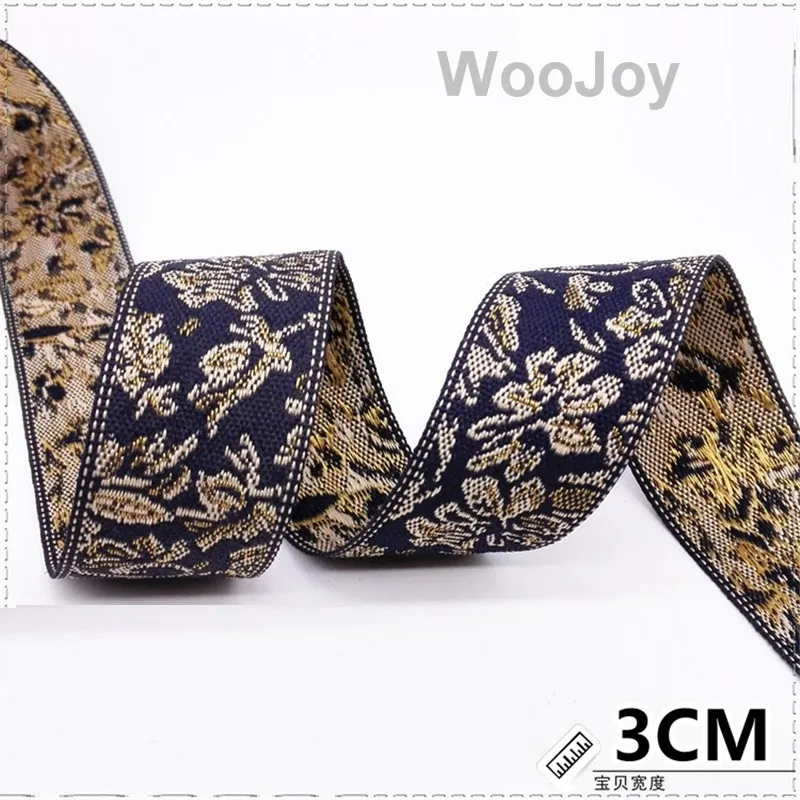 F306 3cm width 5m/lot decorative pattern DIY knitted Sewing Webbing Fabric for bags Luggage For CLothing Strap Belt | Дом и сад