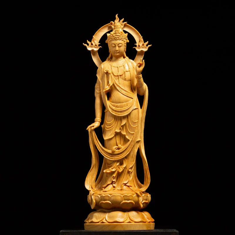 

CCZHIDAO The general trend to the Buddha wood carving solid feng shui home dedicated crafts