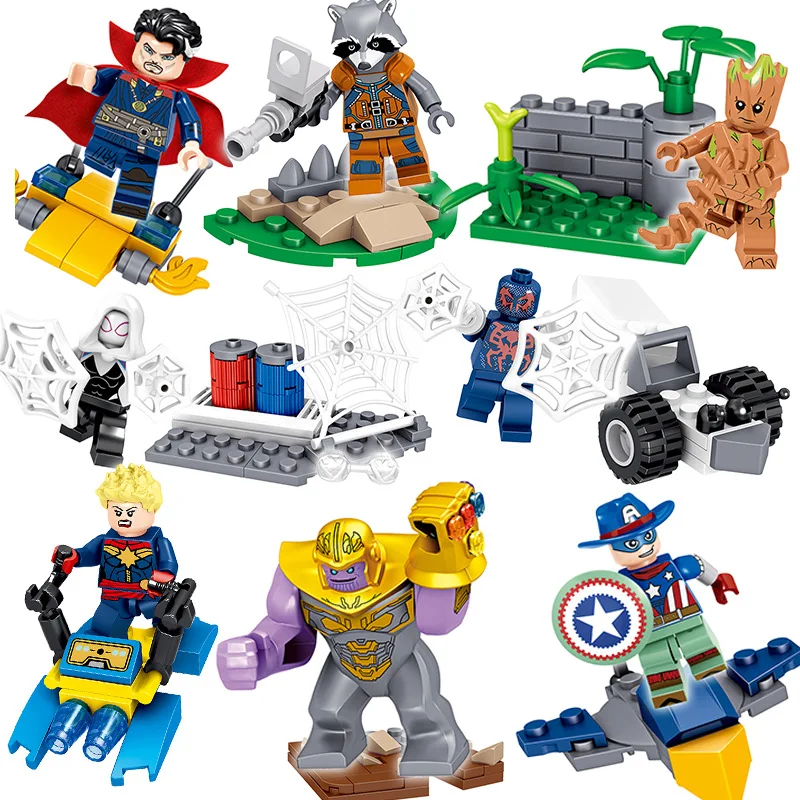 

8pc/lot Children's building blocks toy Compatible Legoing marvel Superhero Superhero League Revenge Alliance 4 Final Battle gift
