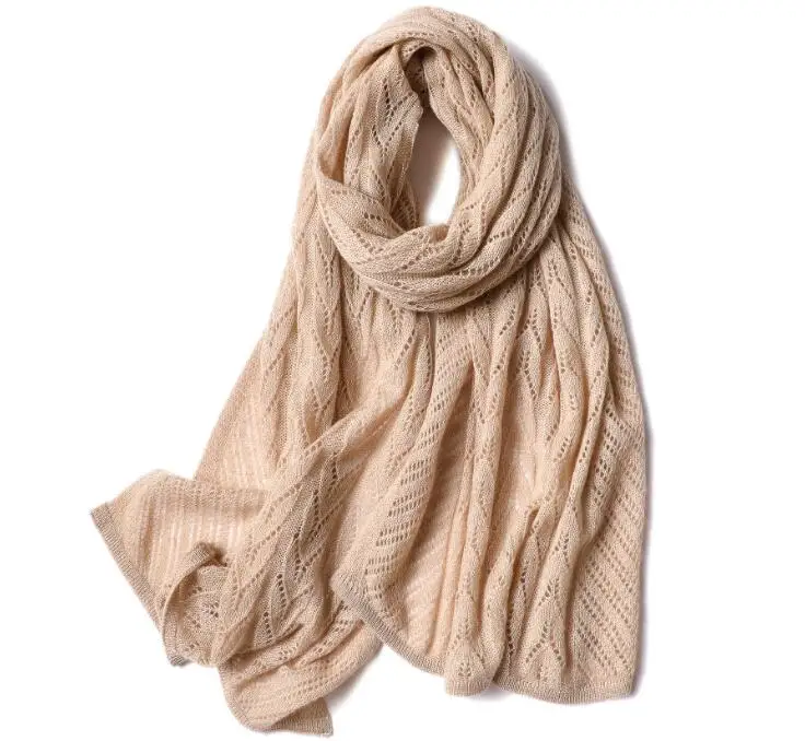 Naizaiga кашемир вязанный выдалбливают бренд зима теплая шаль для женщин блестящие пашмины весна тонкие шарфы, MWYR4