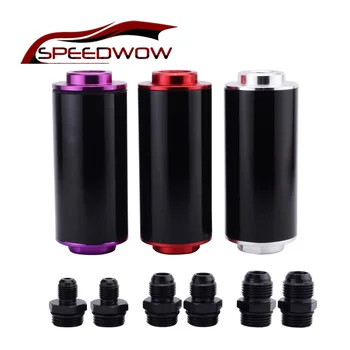 

SPEEDWOW High Flow Aluminum Fuel Filter Element Steel 100 Micron with AN6/AN8/AN10 Fitting Adapter