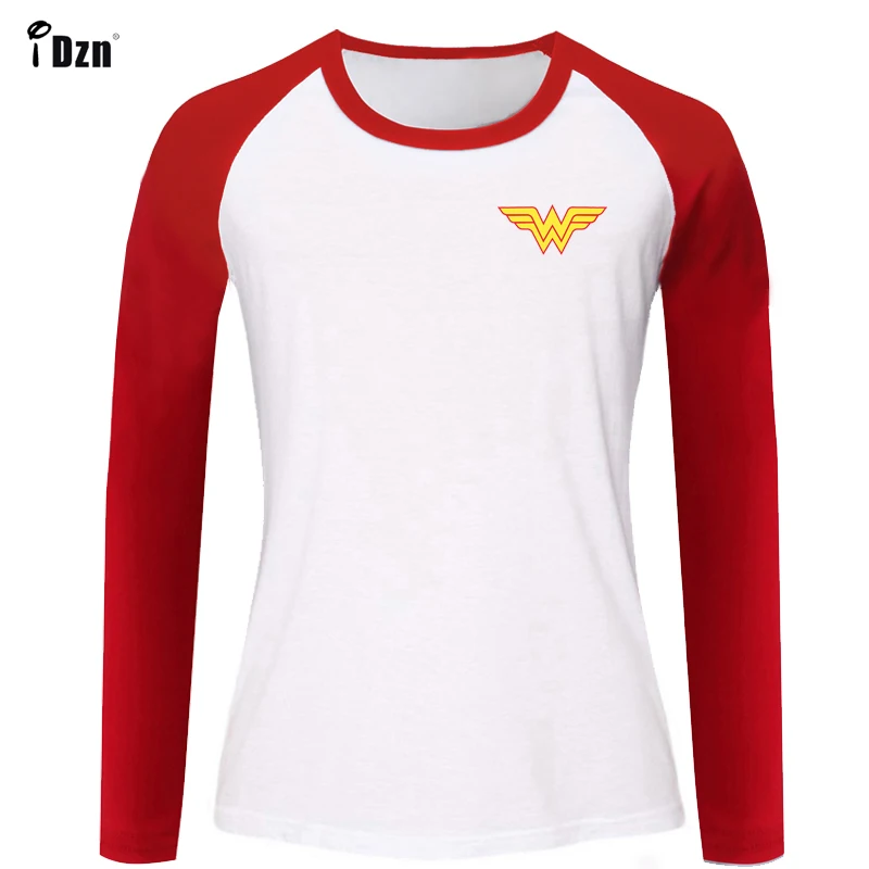 

Summer Women's T-shirt Long Sleeve tshirt Animation Wonder Woman Retro Printed Graphic Girl's t shirt Cotton Tees Tops Clothes