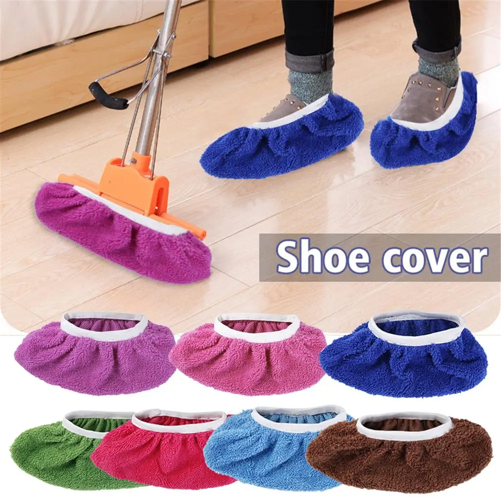 

Universal Shoe Cover Super Fiber Water Absorption Lazy Man Mopping Artifact Cleaning And Non-slip Shoe Cover 2019