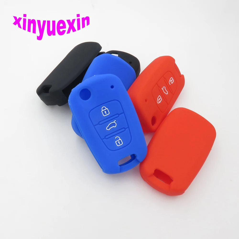 Силиконовый чехол для автомобильного ключа Xinyuexin Hyundai i20 i30 i35 iX20 iX35 ix30 Solaris Verna ia RIO K2