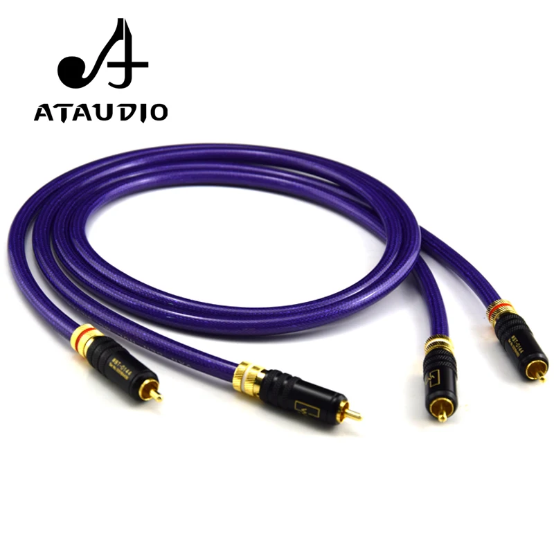 ATAUDIO VDH Hifi посеребренный 2RCA кабель профессиональный DVD усилитель Интерконнектор