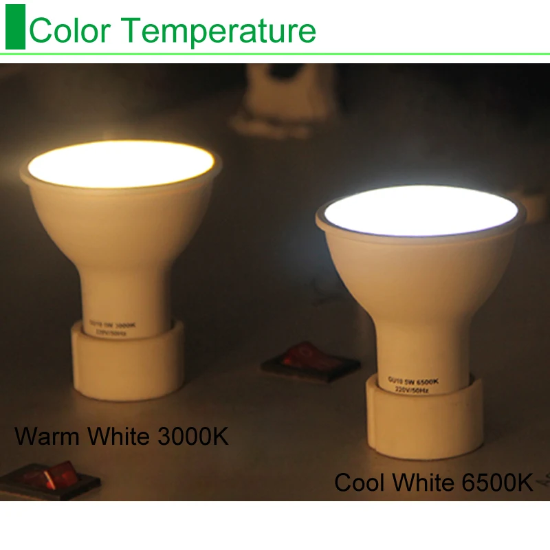 GU10 лампы светодиодные прожекторы 220v с регулируемой яркостью ламп реальную 3 Вт 5 Вт огни направлены вниз Алюминий+ pc
