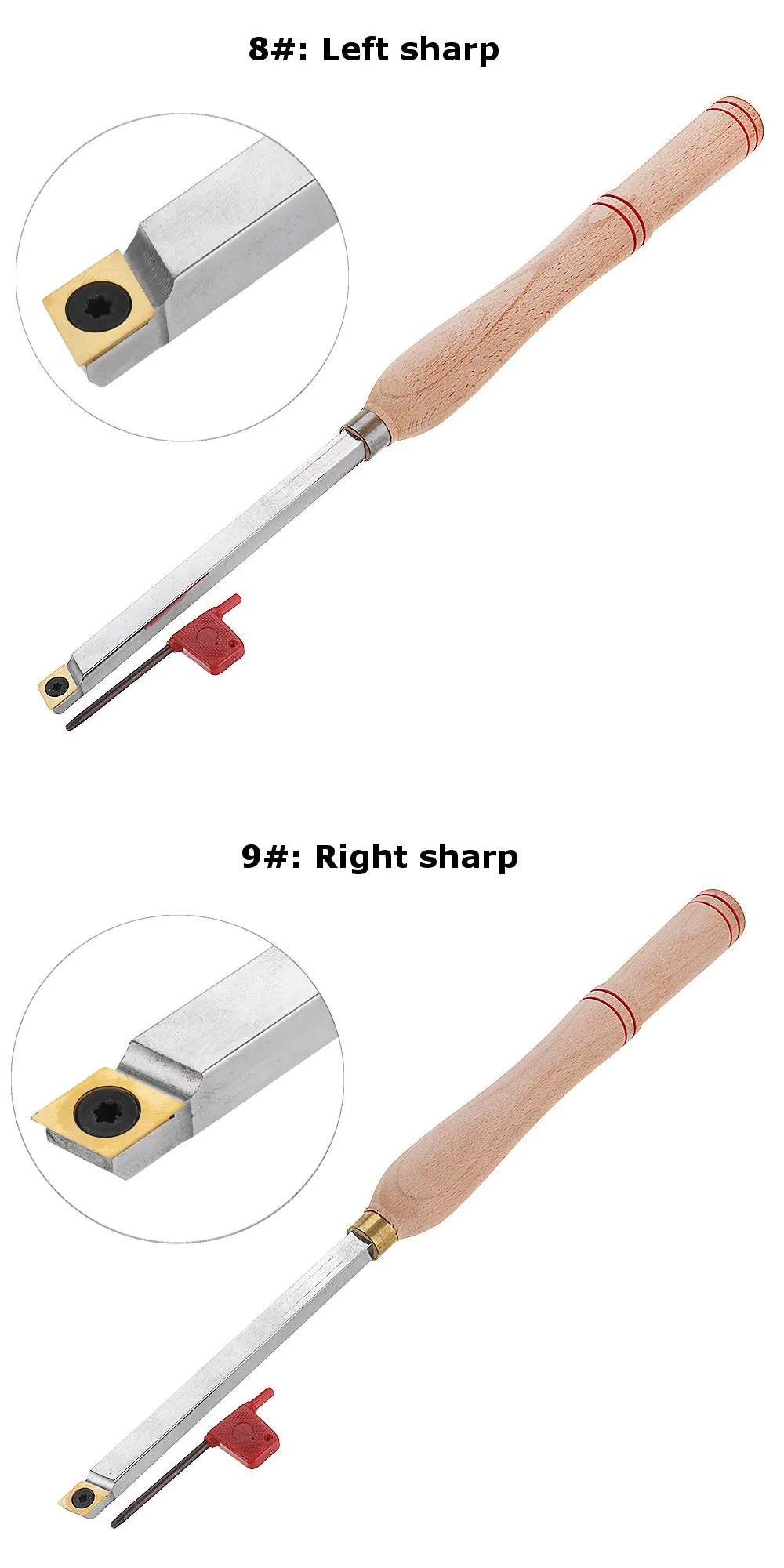 Инструменты для токарной обработки древесины деревянной ручкой с Титан с покрытием из дерева твердосплавная насадная фреза площади