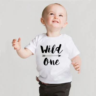 Wild One Kids Tops Children T-shirts Boys Short Sleeve Summer T Shirts  Baby Girl T-shirts Clothes  O-neck Casual  Tee Shirt
