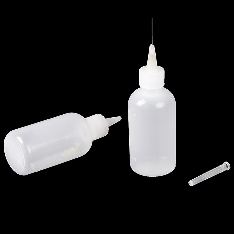 1PCS 100ml Needle Tip Soldering Liquid Flux Oil Dispenser Plastic Empty Bottle Dispensing Bottle