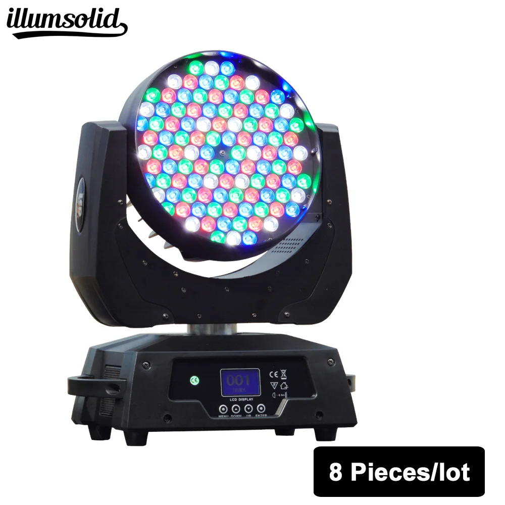 

8PCS Professional RGBW Mix Color DMX512 Moving Head Light 108X3W Disco Light Disco KTV Club Party Christmas LED Stage Effect