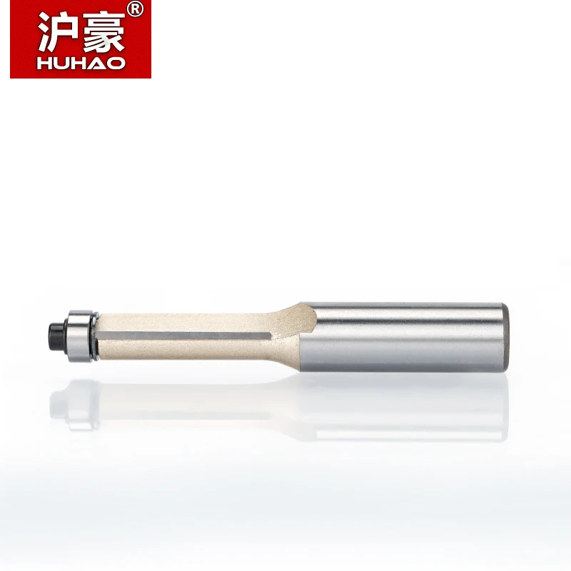 HUHAO 1pcs 1/4&quot 1/2&quot Shank Flush Trim Router Bits for wood Trimming Cutters with bearing woodworking tool endmill milling cutter|router bits