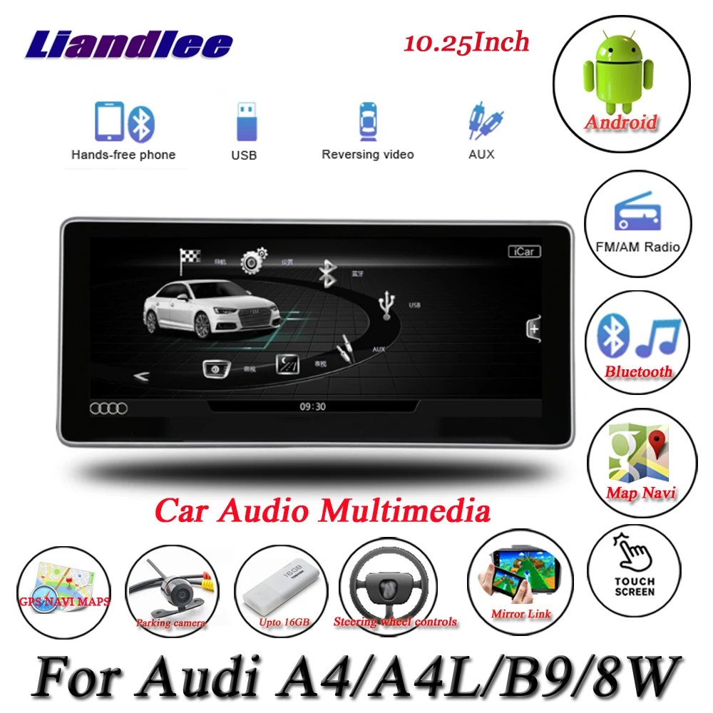 Liandlee для Audi A4/A4L B9 8 Вт Android оригинальная система Радио Carplay gps Navi навигация HD экран Мультимедиа без CD DVD плеер