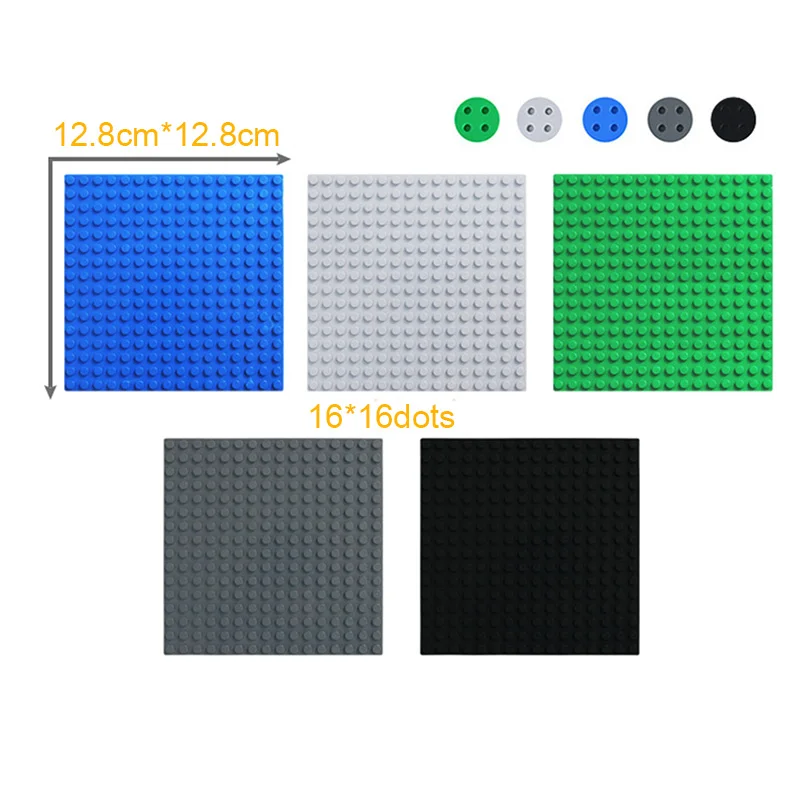 

16*16dots Compatible Legoings Baseplate 12.8cm Bricks Base Plates Board Major Brands Building Blocks Construction Toysplates