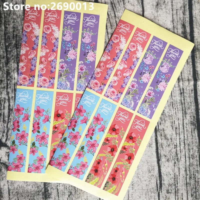 

80 Pcs/lot "Thank you"Long strip Sticker Multifunction Paper Label Sticker DIY For Handmade Sealing Scrapbooking Sticker 9x1.9cm