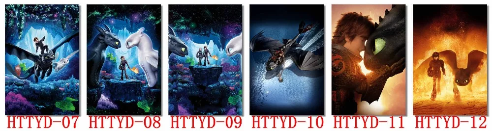 Печать на заказ Настенная роспись Как приручить дракона 3 плакат HTTYD 3D Наклейка на стену Беззубик обои для гостиной наклейки#0866