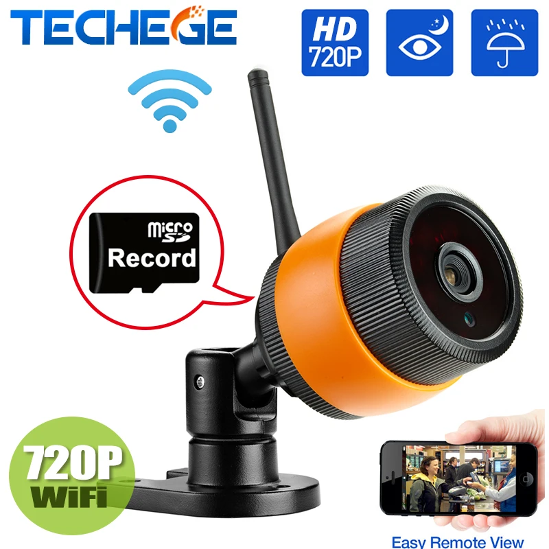 Techege 720P WIFI IP Camera HD Network MINI wifi camera 3.6MM lens Night Vision P2P Outdoor /Indoor CCTV Camera Motion Detection