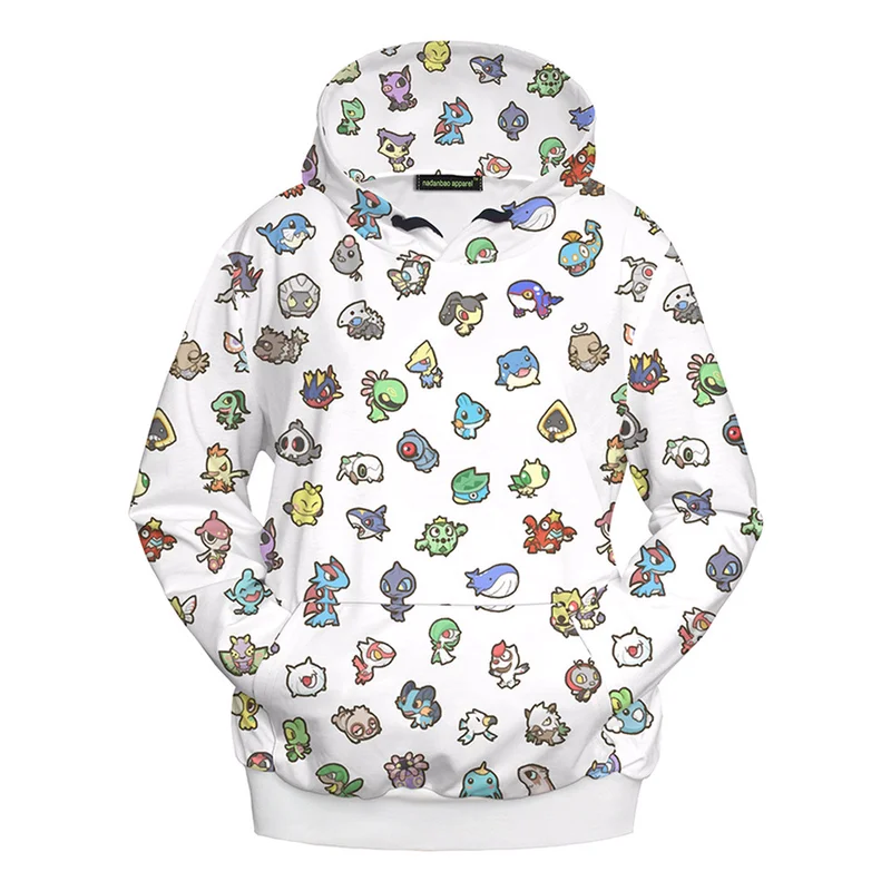 

Fans Made Cartoon Pokemon Cosplay Men 3D Printed Hoodie Sweatshirt Costume for Anime Fans Couple Unisex Hoodie