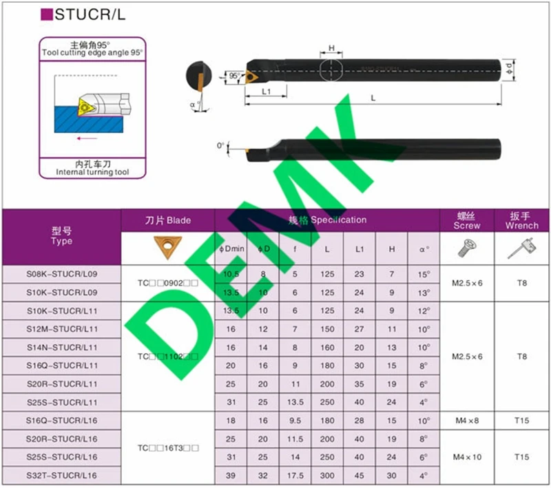 Внутренний токарный держатель S08K S10K S12M S16Q STUCR09 STUCR11 STUCR фрезерный станок с ЧПУ