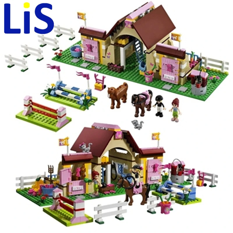

Lis 10163 Bela Building Blocks Series Heartlake Stables Mia's Farm Horse Girls Toys Compatible with 3189