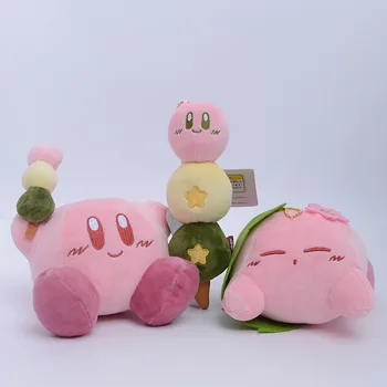

3 pcs/set Kirby Figures Plush Toy Star Kirby Figure Cosplay Maple Sakura Ice Cream Series Plush Doll Bead chain pendant Toys