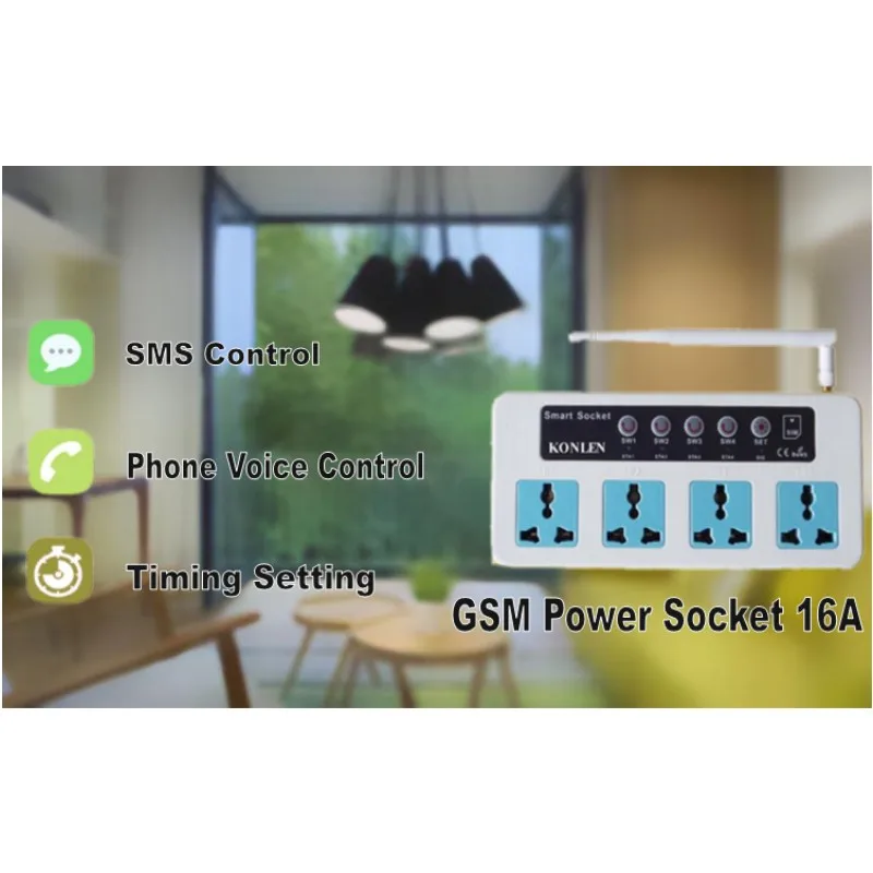 Smart SC4 GSM Switch 4 Power Socket Remote Control By SMS Call for Home Appliance ON OFF Timing Temperature Setting EU UK USPlug Smart SC4 GSM Switch 4 Power Socket Remote Control By SMS Call for Home Appliance ON OFF Timing Temperature Setting EU UK USPlug