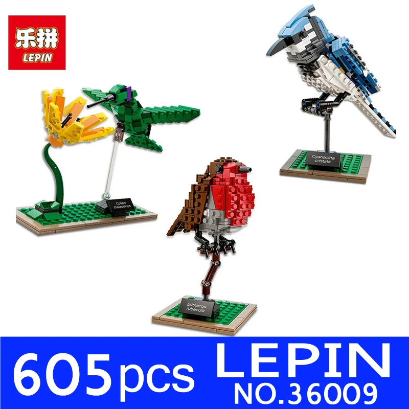 

Lepin 36009 605Pcs Genuine Creative Series The Birds Sets Educational Building Blocks Bricks Children Toys Model Gifts 21301