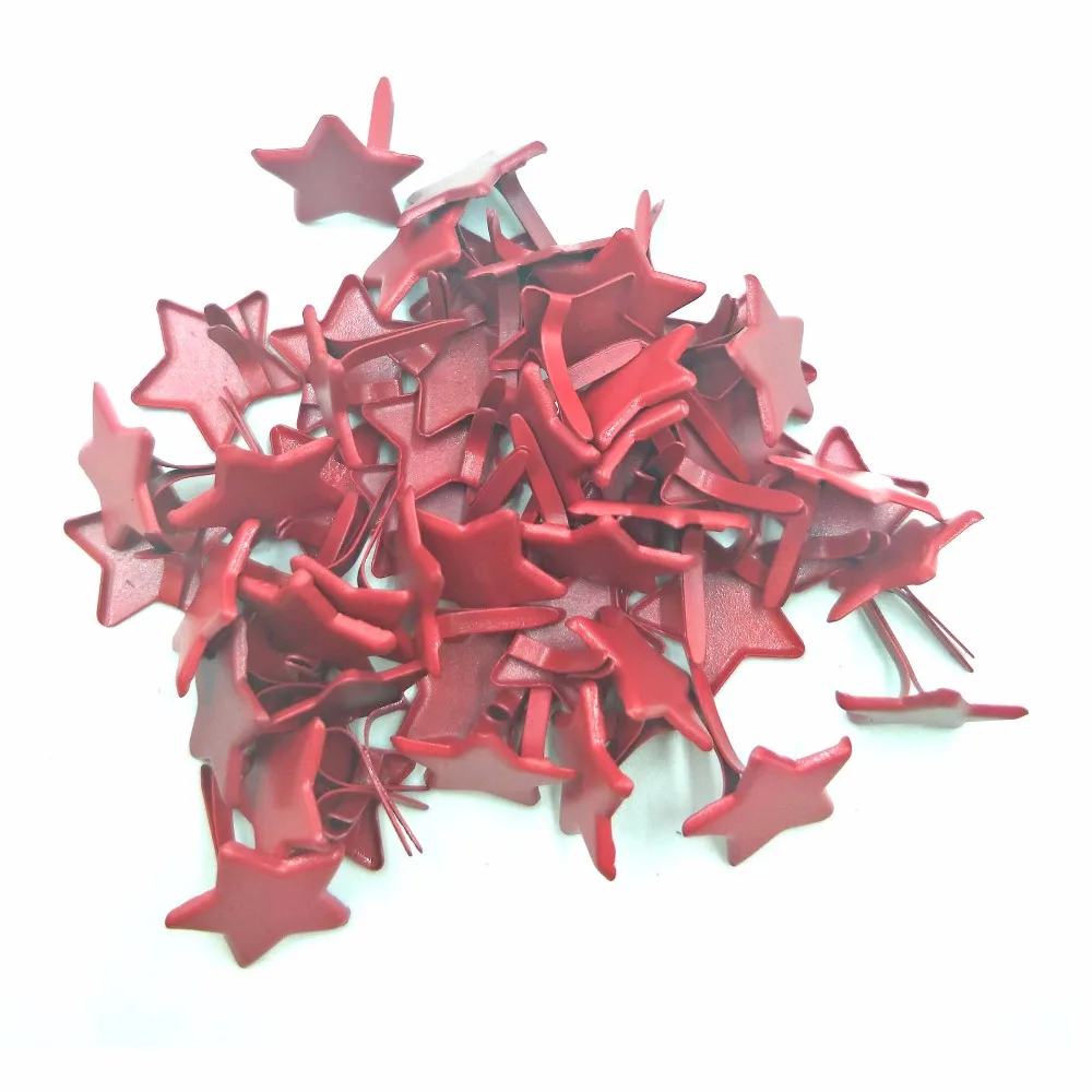 

50PCS 13.5*12mm Cute Five Pointed Star Metal Brads Nails Rivets Fastener Embellishment Gift Diy Scrapbooking Paper Album