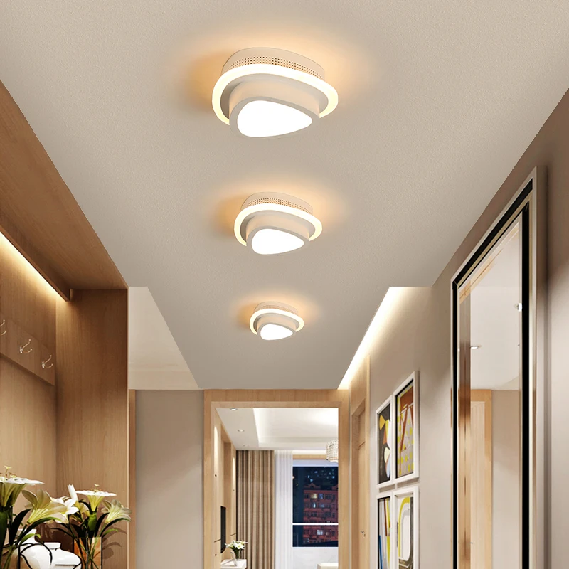 Современные светодиодные потолочные лампы для прихожей, крыльца, балкона, спальни, гостиной, поверхностного монтажа, квадратный/круглый/треугольный светодиодный потолочный светильник
