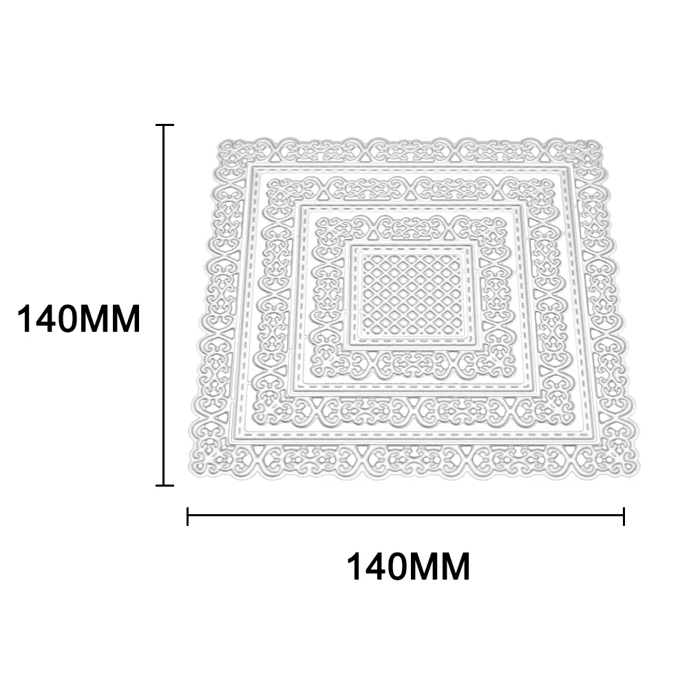 

HOT Round/Square Frame Carbon Steel Cutting Dies Scrapbook Paper Craft Emboss Punch Stencil Mold TI99