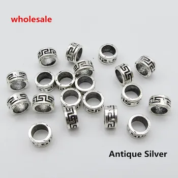 

wholesale 50Pcs-200pcs small metal different 5 colors hair braid dread dreadlock beads rings tube for Hair Styling Accessories