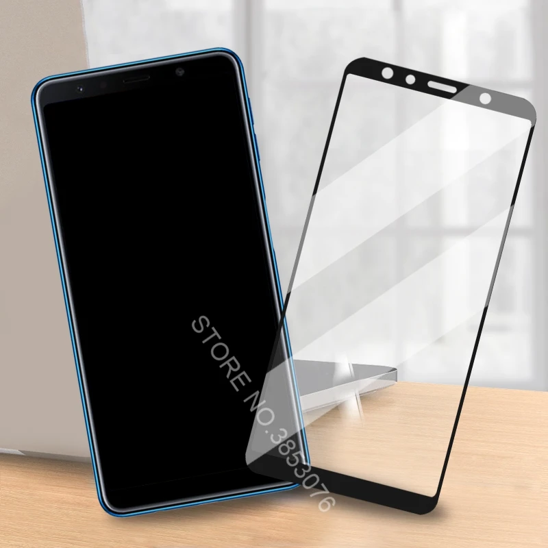 

Colorful 9H 2.5D Full Tempered Glass Films For Samsung Galaxy A8 A6 J4 J6 Plus A7 J8 2018 J7 Prime 2 Ultra thin Screen Protector