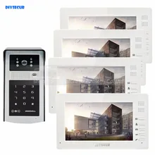 DIYSECUR 7inch 1024 x 600 TFT LCD Screen Video Door Phone Video Intercom Doorbell 300000 Pixels RFID Reader + Password Camera