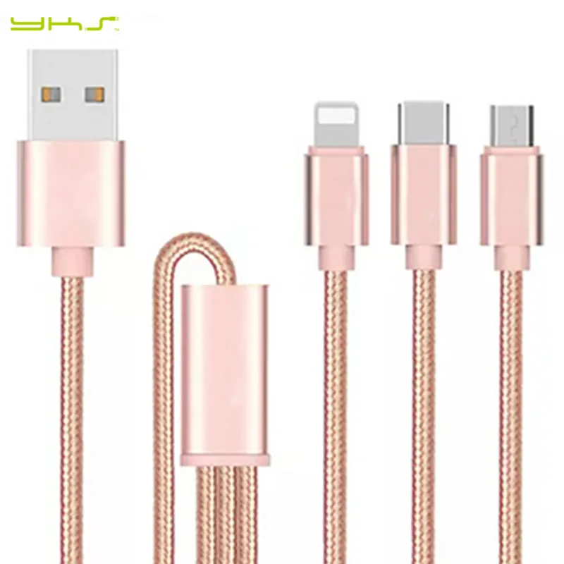 YKS High Quality 3 in 1 Multifunctional Charging USB Cable For iPhone/Micro/Type C | Мобильные телефоны и аксессуары