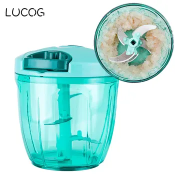 

900ML Household Meat Grinder Mincer Multifunction Food Processor for Meat Fruit Salsa Pepper Onion Nut Hand-Powered Chopper