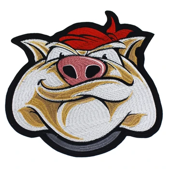 

Embroidery Pig Patches Iron on Cartoon Motifs Applique DIY Apparel Accessory for T-shirt Garment Bags 5pieces