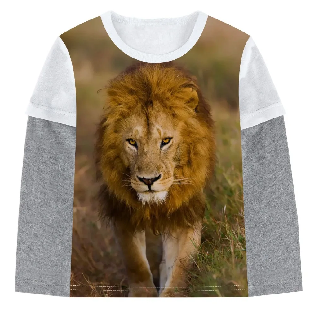 Kids 2 12Y Boys T shirt Kids Tees Baby Boy T shirts lion print blouse