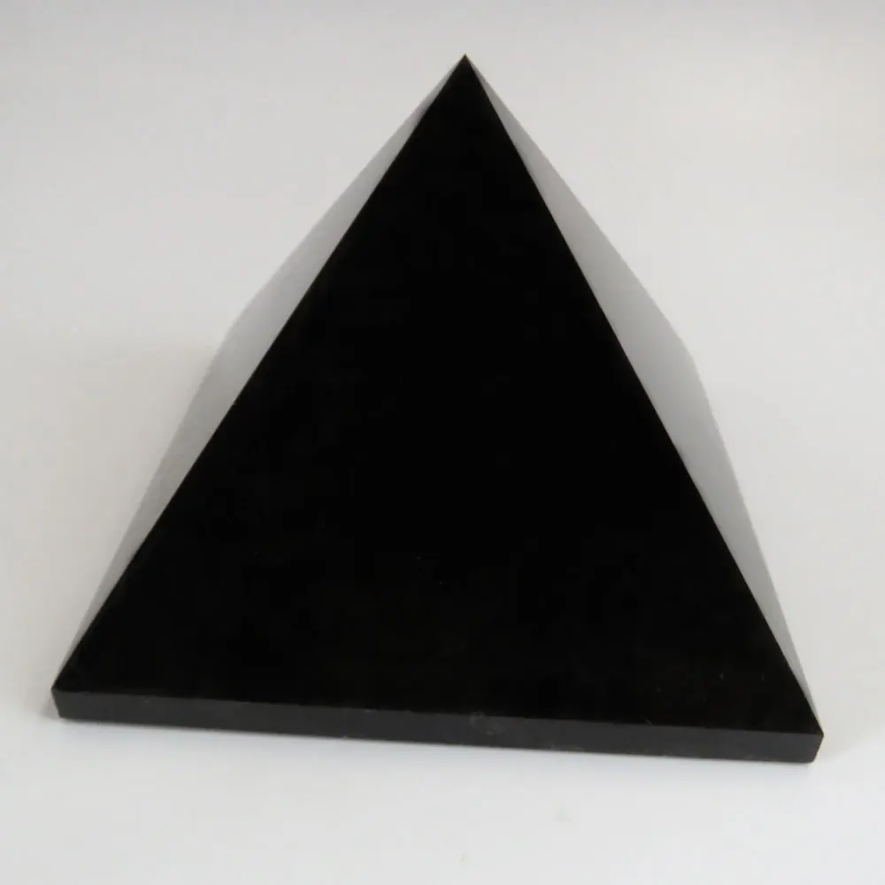 

New Arrival ! 690~760g 100*100mm AAA Natural Rock Black Obsidian Quartz Crystal Pyramid Reiki Healing Home Decoration Fengshui