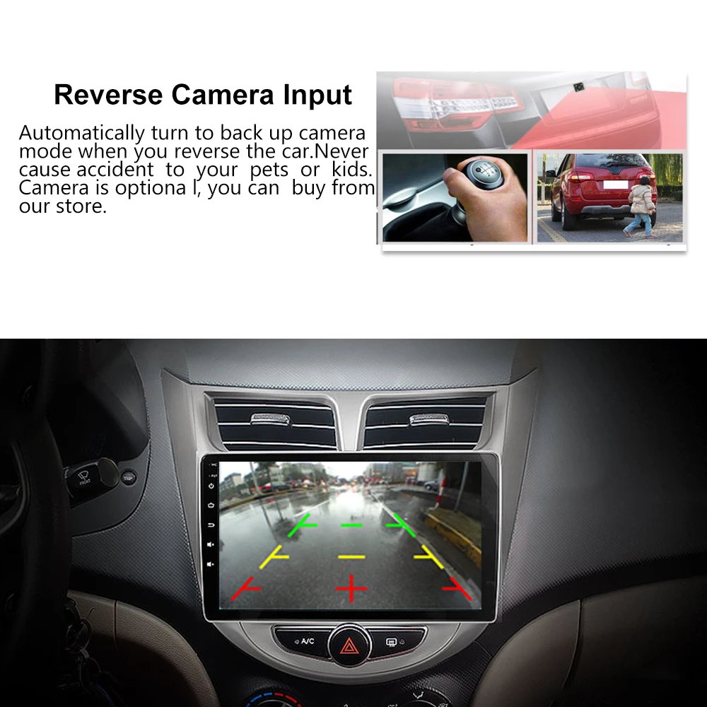 Sale 2din Android  9"  Car Radio StereoMultimedia Video Player Navigation GPS For solaris Hyundai 1 2 Accent Verna sedan 2010--2016 7