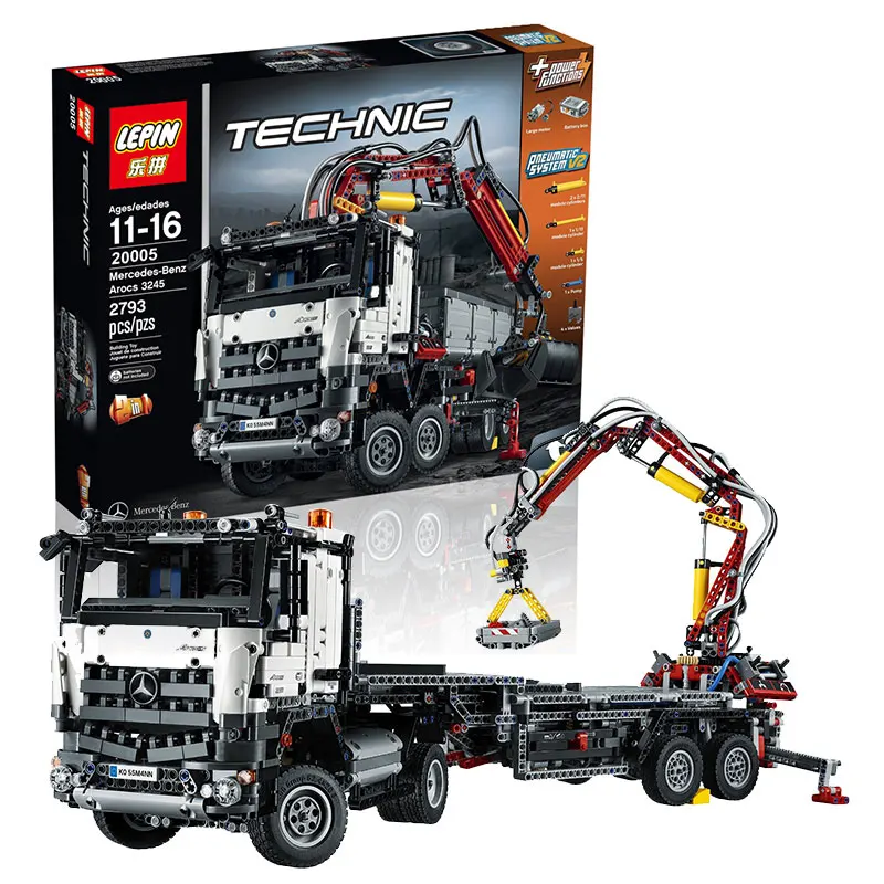 In stock 20005 2793pcs NEW font b LEPIN b font technic series 42023 Arocs Model Building