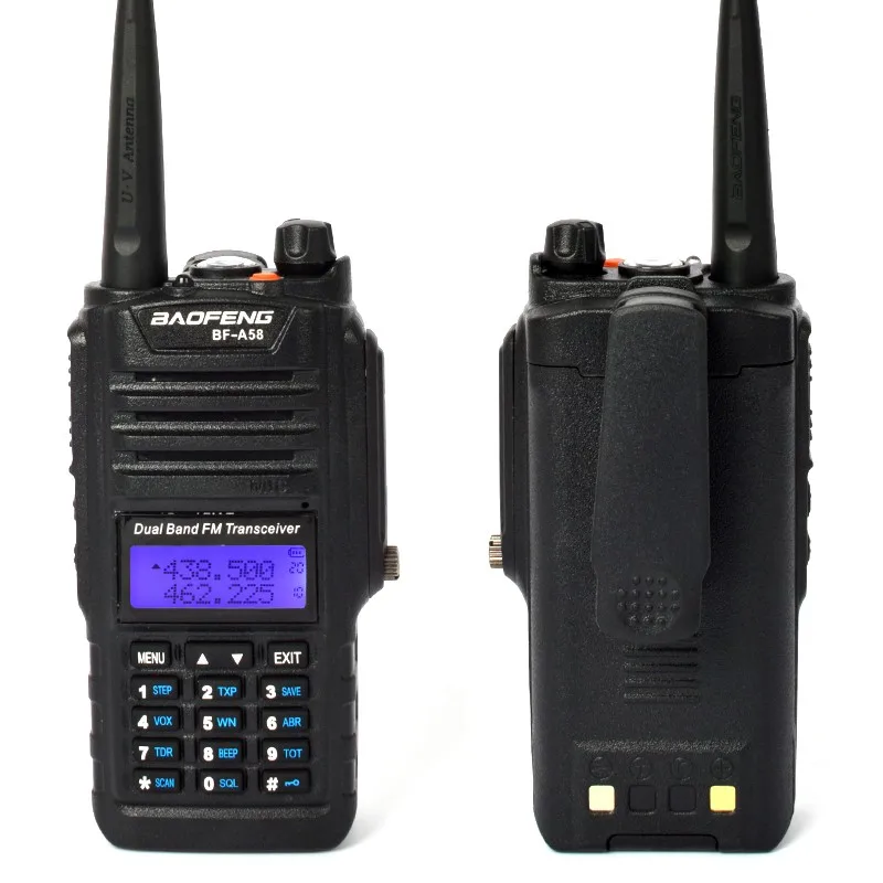 2 шт. Baofeng BF A58 РАДИОТЕЛЕФОНА walkie talkie “иди и Водонепроницаемость класса ip67 UHF VHF с