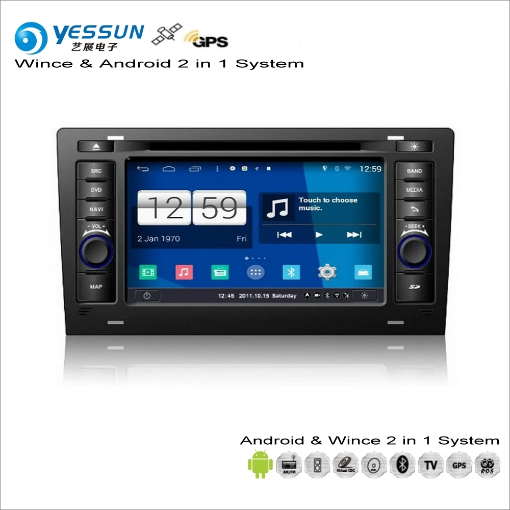 YESSUN для AUDI A8 S8 1994~ 2003-Автомобильный Android мультимедийный радио CD dvd-плеер gps Navi Карта Навигация Аудио Видео Стерео экран