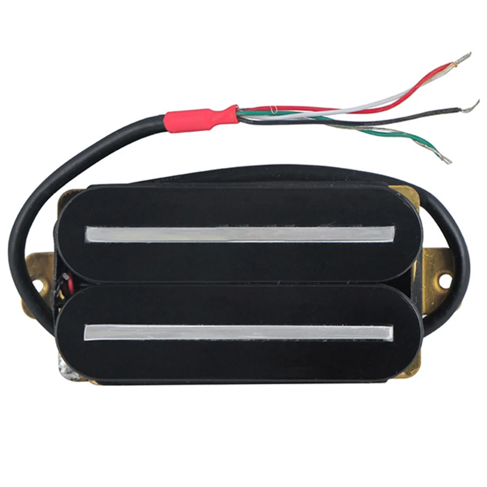 

4 Wire Electric Humbucker Guitar Pickup Dual Rail Convenient Instrument Easy Install Acoustic Single Coil Sound Two Pole Pieces